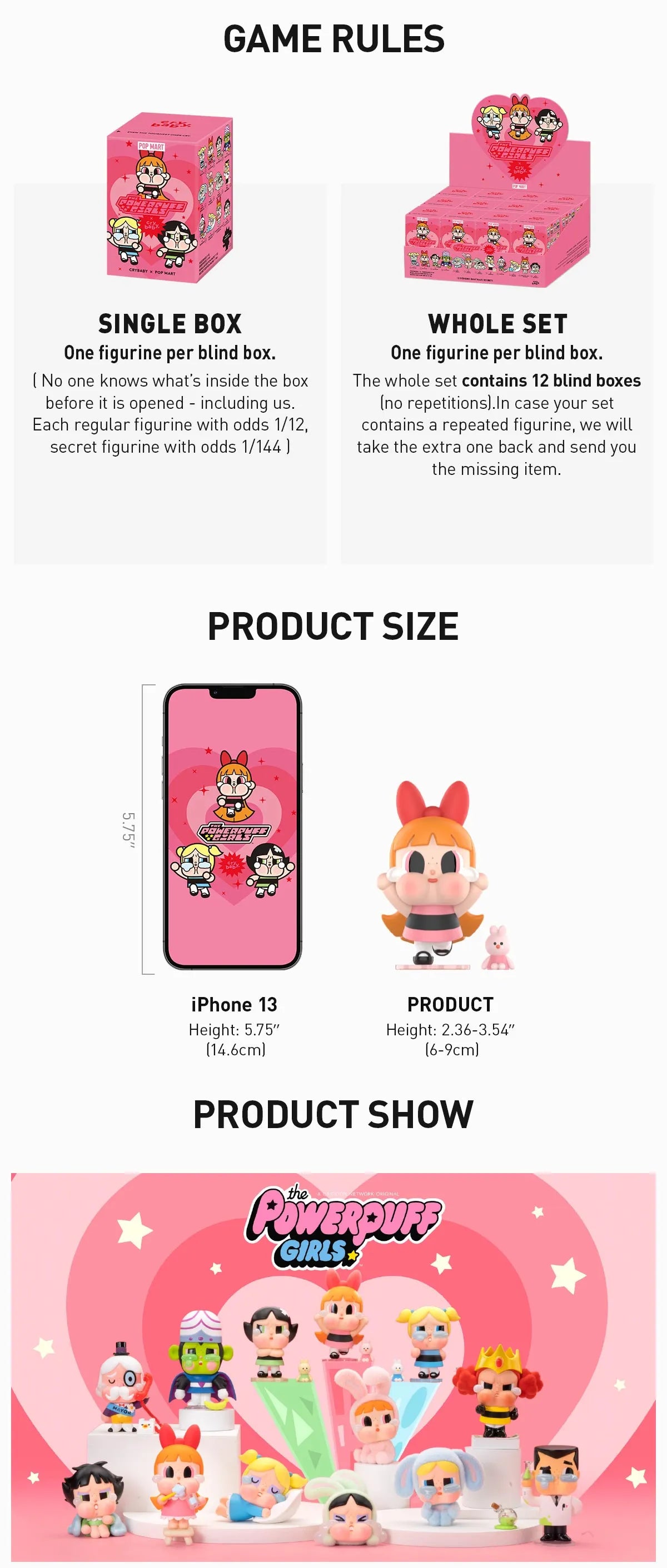 CRYBABY X POWERPUFF GIRLS SERIES FIGURES