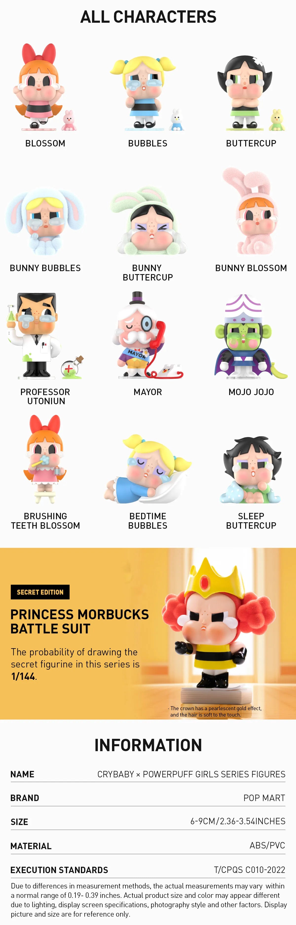 CRYBABY X POWERPUFF GIRLS SERIES FIGURES